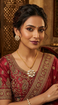 Beautiful polki Kundan pendant set with three layer chain24inch