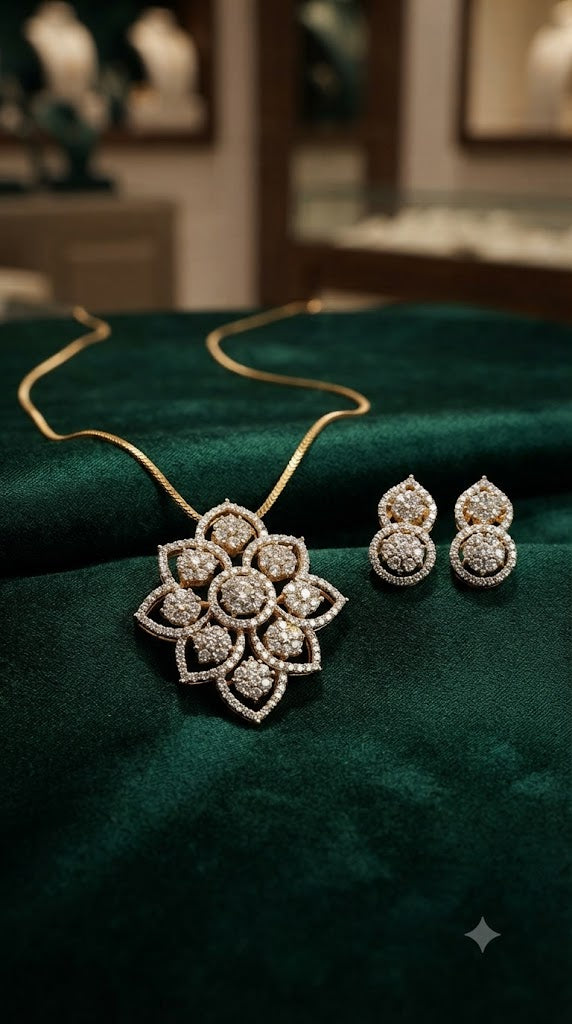 The Floral Diamond Heritage Pendant
