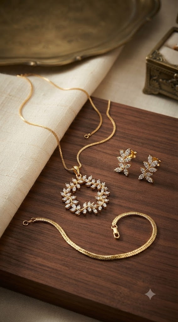 Enchanted Leaf Diamond-Accents Jewelry Set