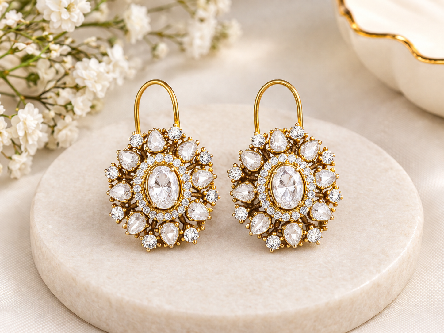 Chandbali Polki Earrings