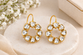 Chandbali Polki Statement Earrings