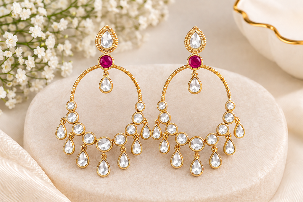 Chandbali Polki Earrings