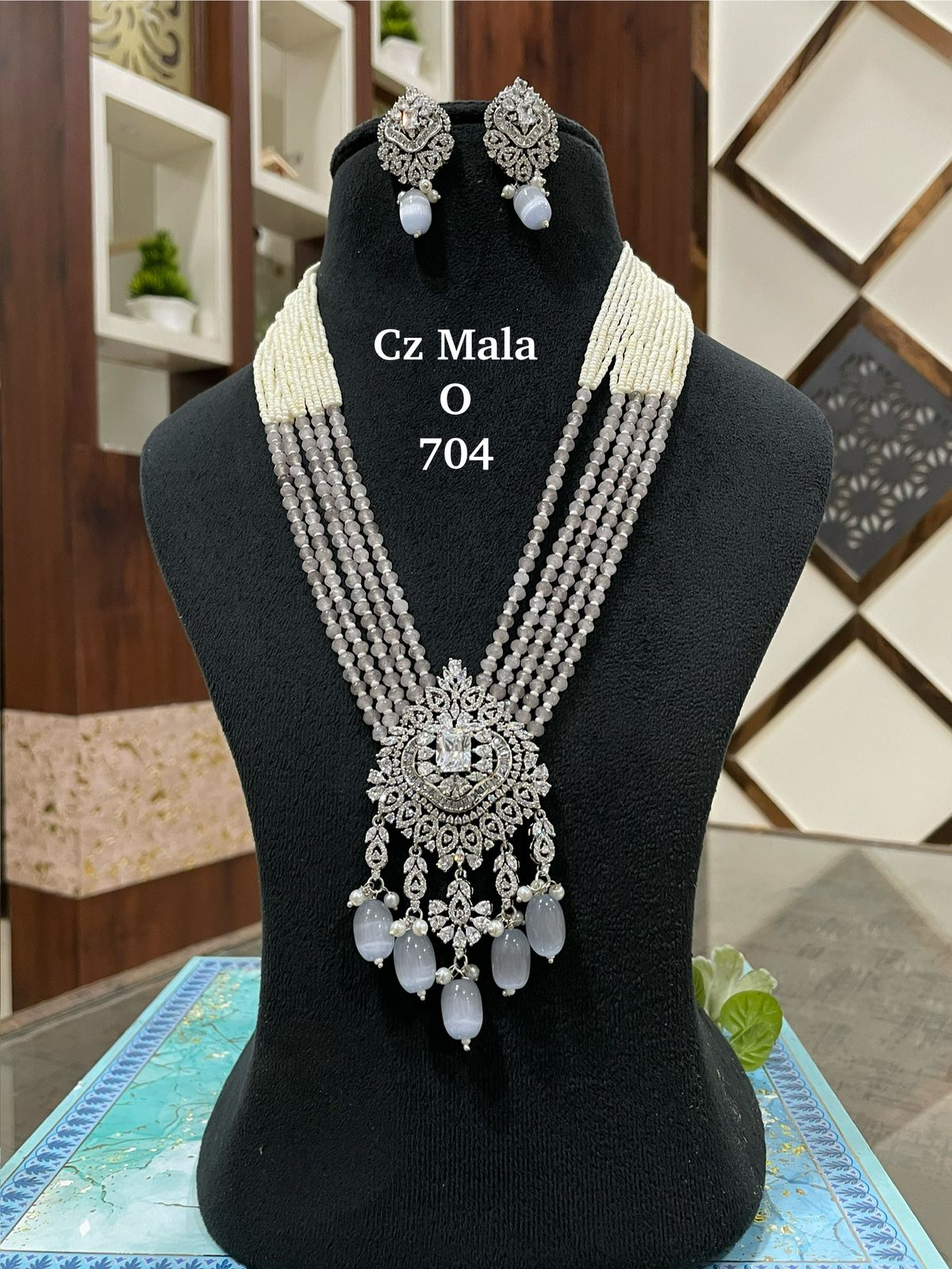 Shwet Noor CZ Bridal Mala