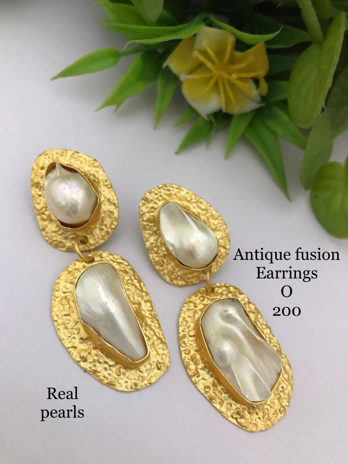 Maharani Real Pearl Fusion Earrings