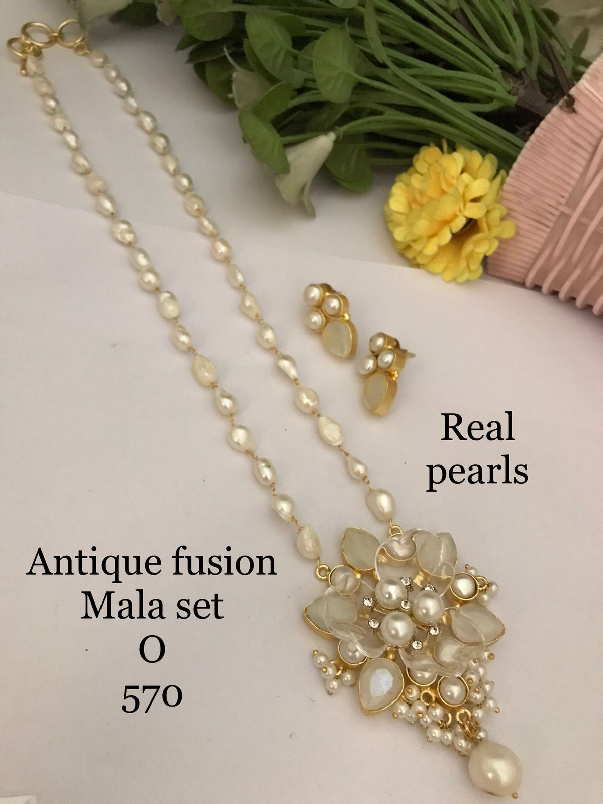 Pearl Aura – Antique Fusion Freshwater Pearl Mala Set