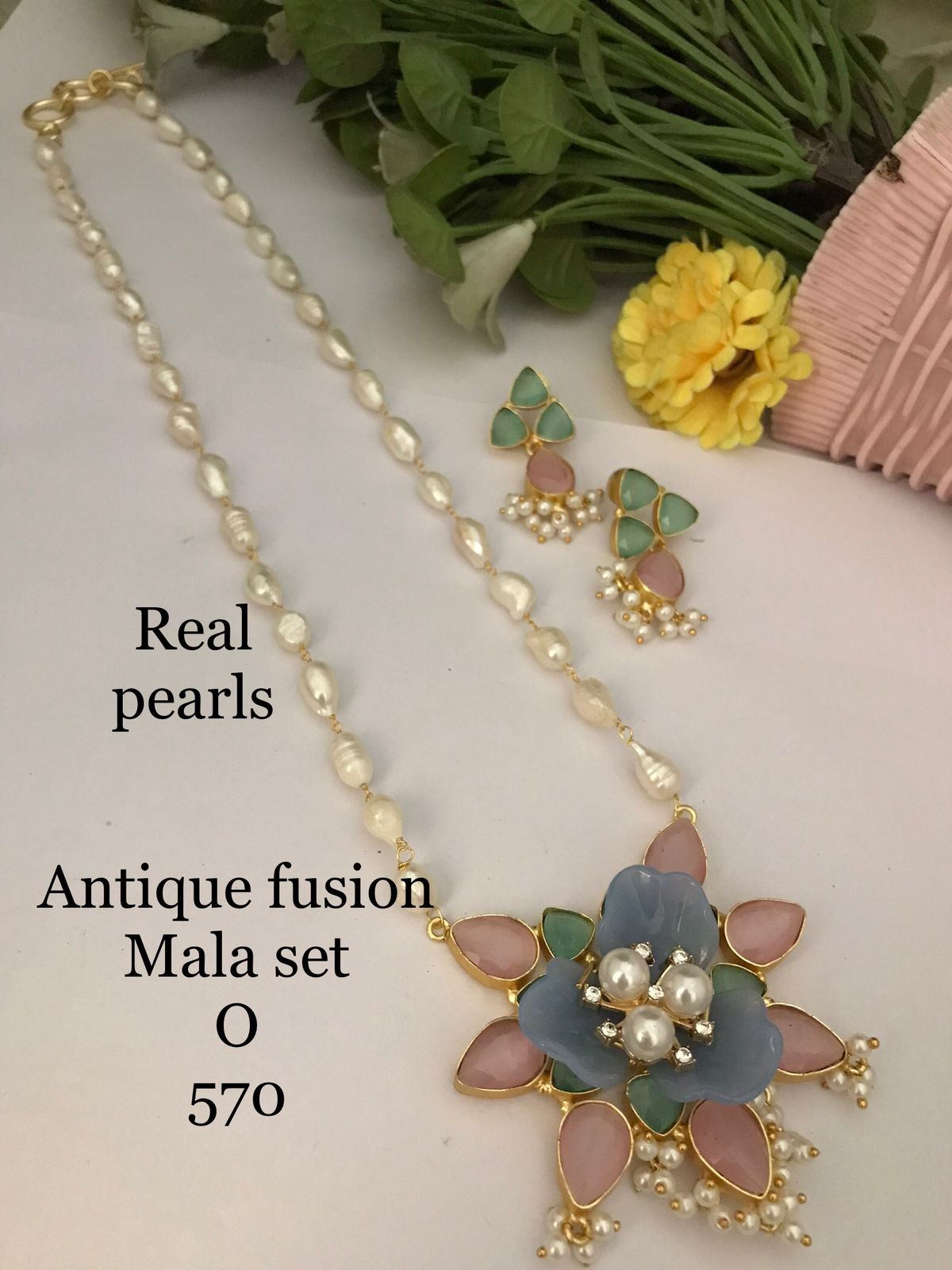 Pearl Aura – Antique Fusion Freshwater Pearl Mala Set