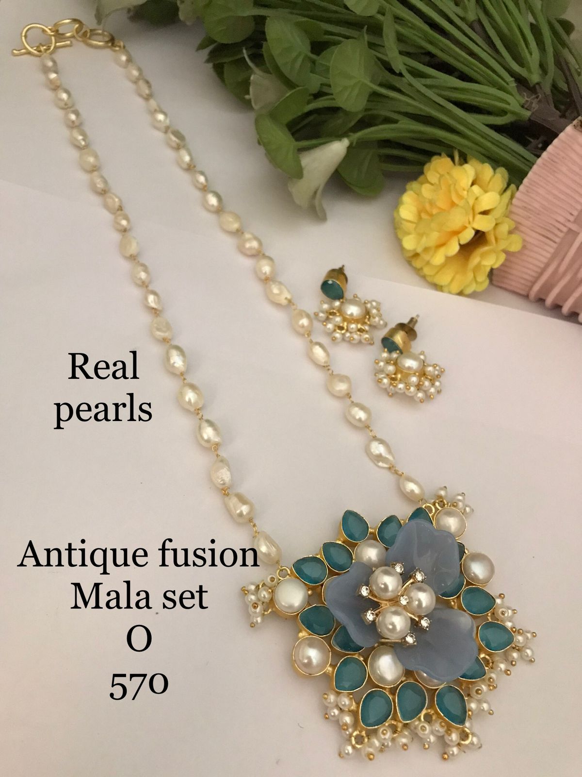 Pearl Aura – Antique Fusion Freshwater Pearl Mala Set