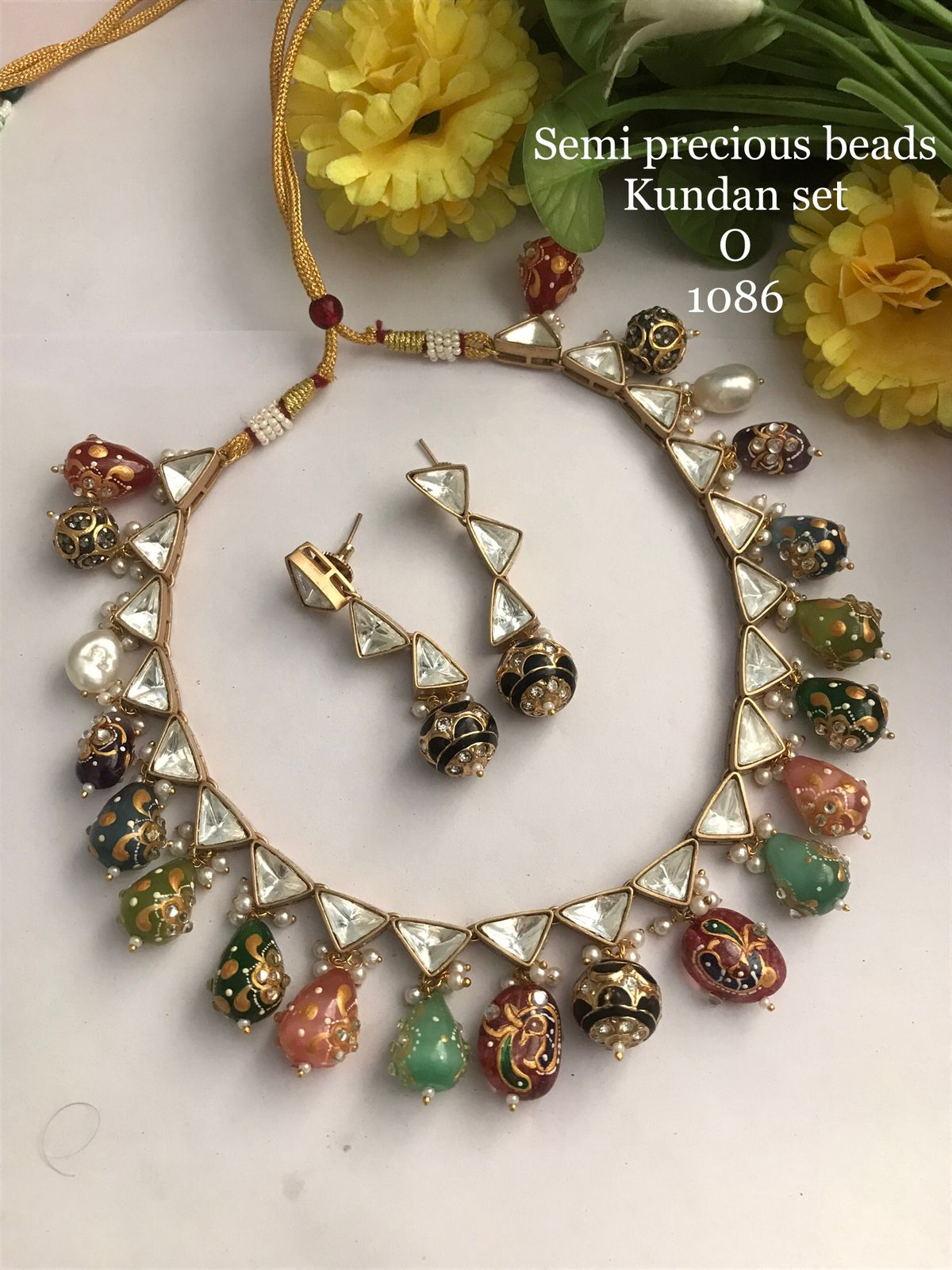 Artisan Gemstone Kundan Necklace Set