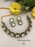 Crystal Radiance Polki Kundan Necklace Set