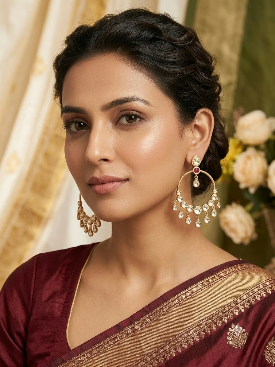 Chandbali Polki Earrings