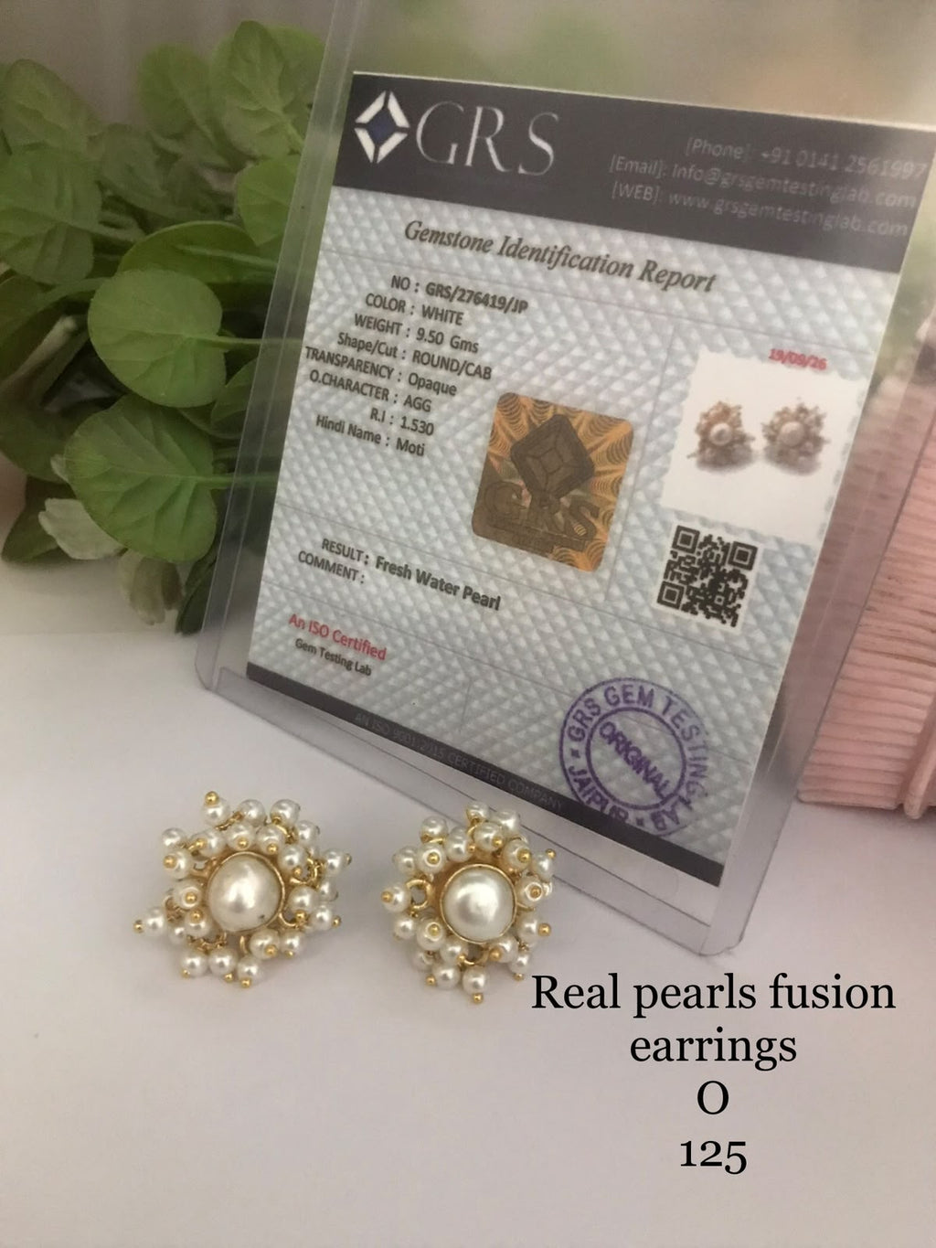 Real pearls fusion earrings