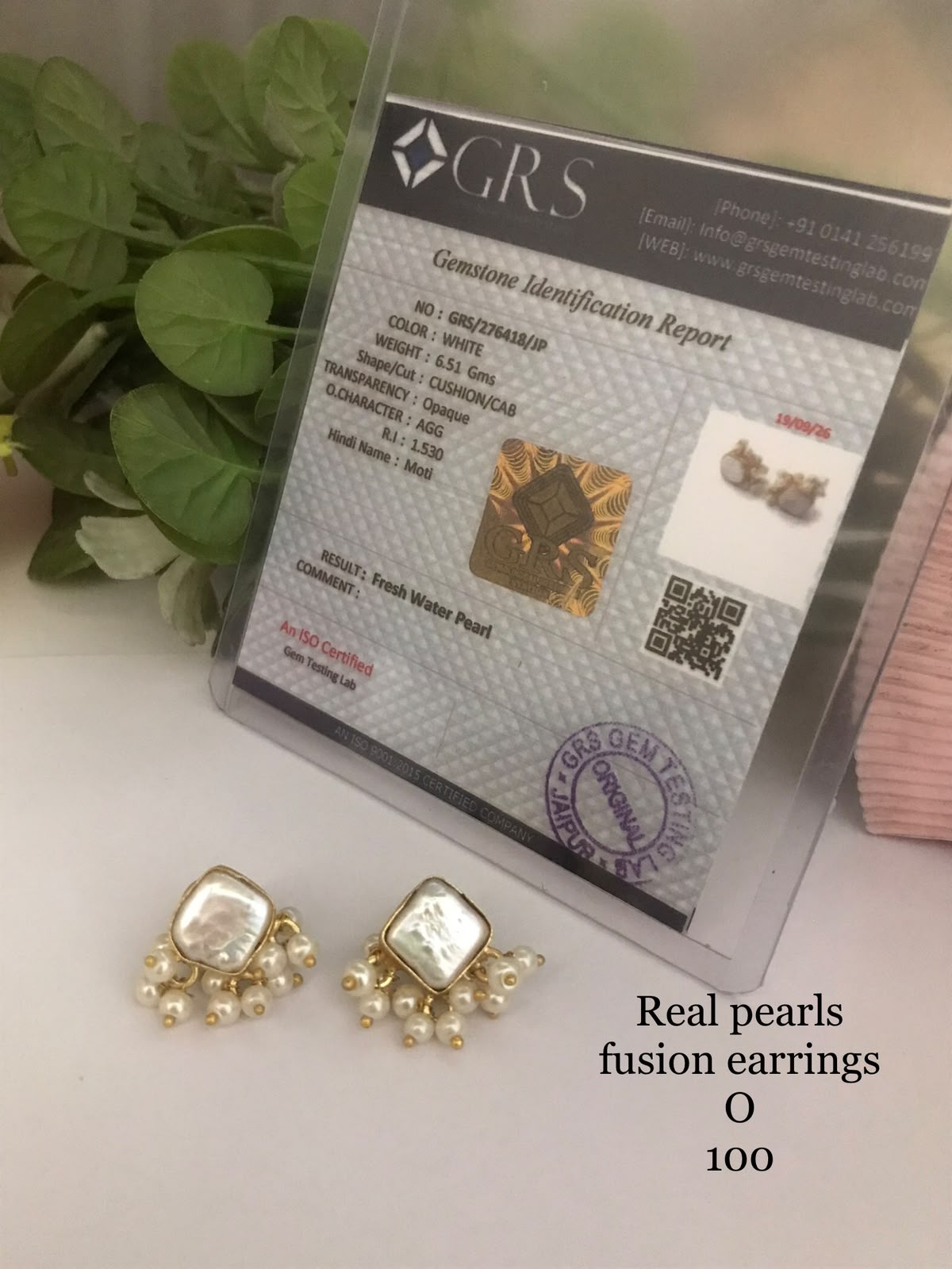 Real pearls fusion earrings