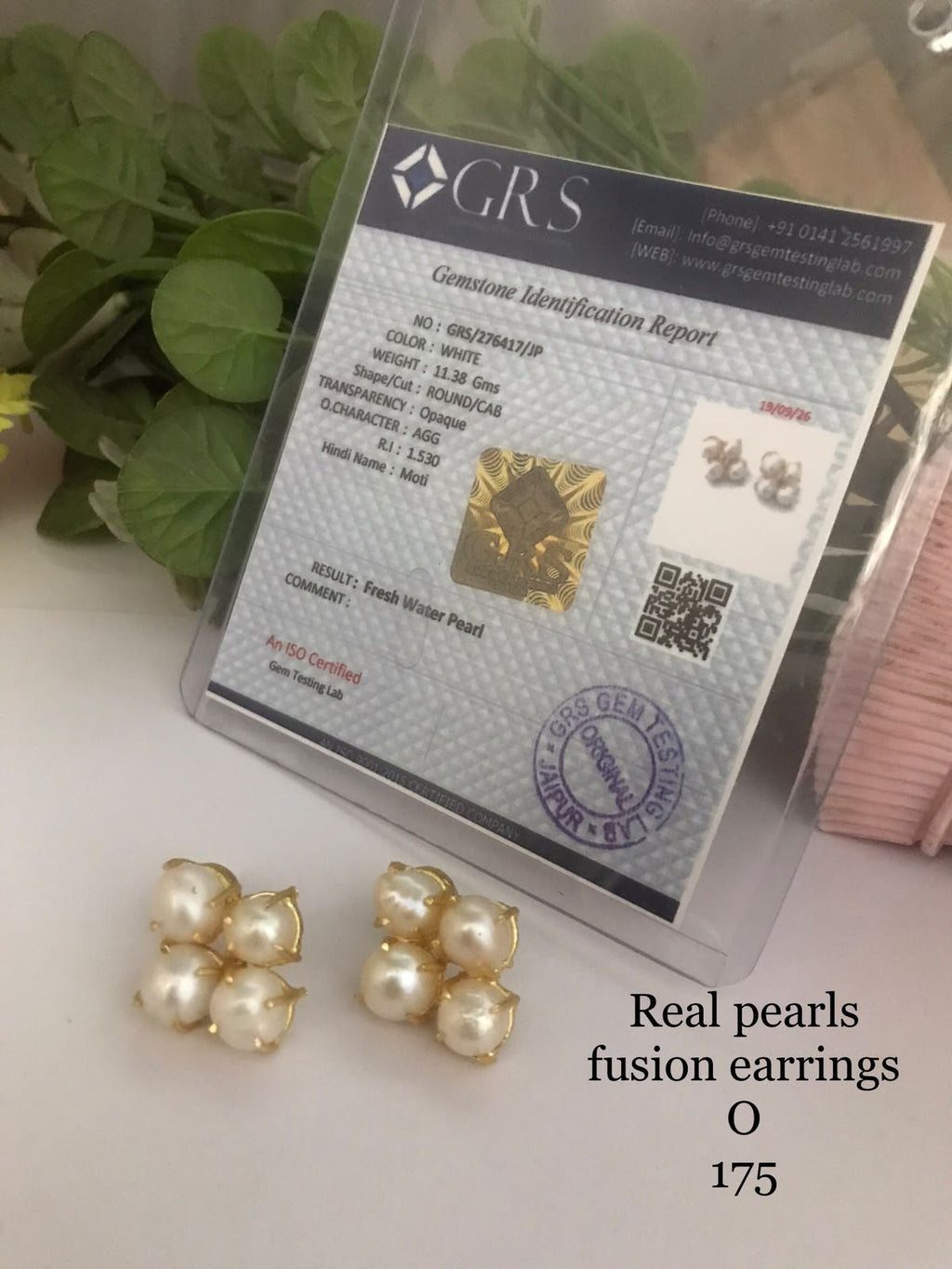 Real pearls fusion earrings