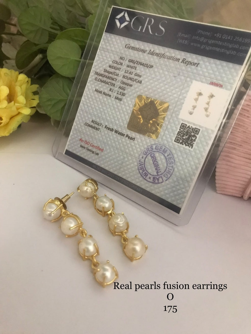 Real pearls fusion earrings