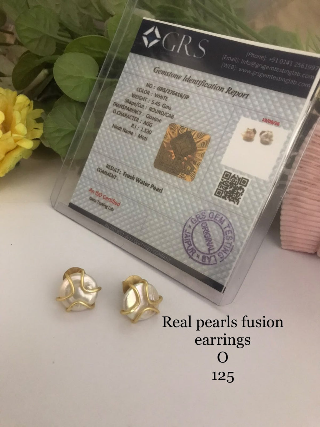 Real pearls fusion earrings