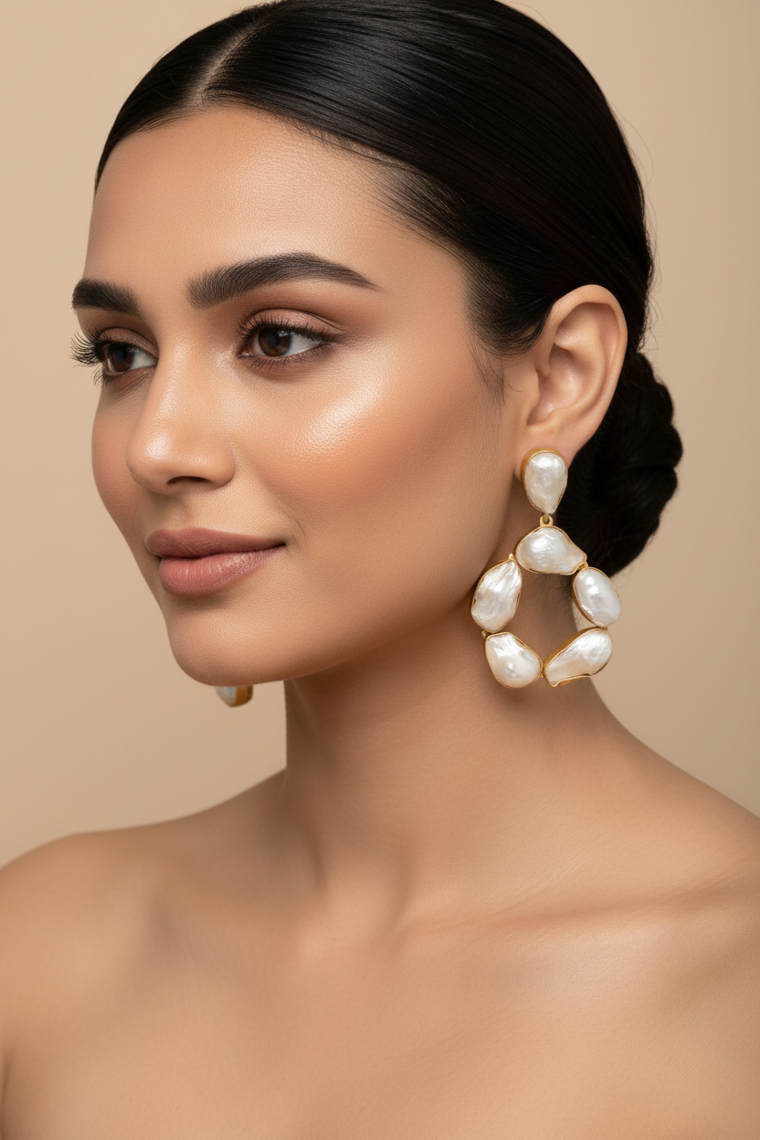 Baroque Pearl Drop – Antique Fusion Earrings