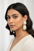 Pearl Cascade – Antique Fusion Earrings