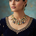 Rang Noor – Handmade Multicolor Fusion Necklace Set