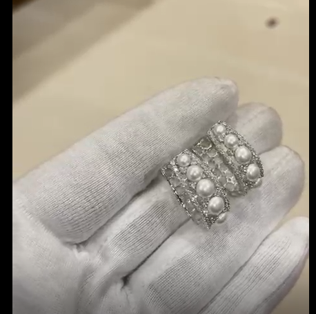 Premium CZ Diamond Replica Bali in Silver Plated