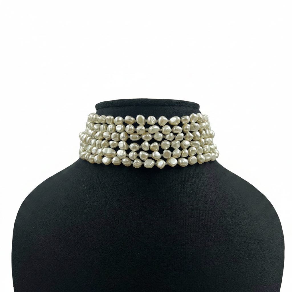 Beautiful Premium Quality Shell Pearl Choker — Available in 4 Colours