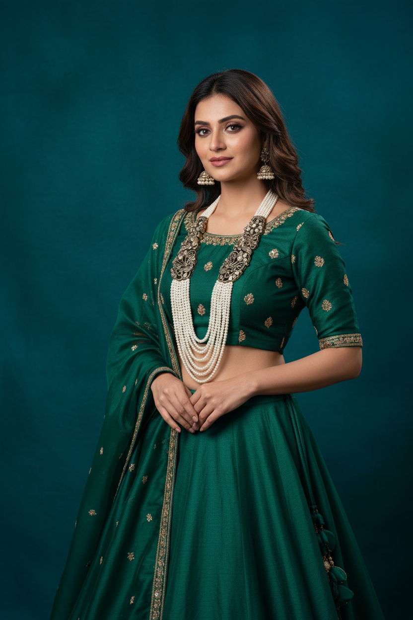 Ivory Pearl Kundan Mala Set