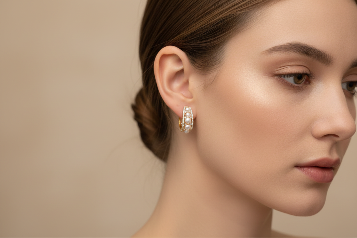 Premium CZ Diamond Replica Bali in Gold Plated