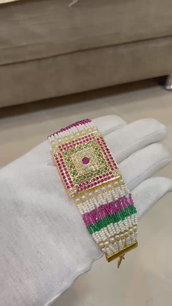 An Exquisite Masterpiece: The 'Shahi' Ruby and Pearl Multi-Strand Bracelet