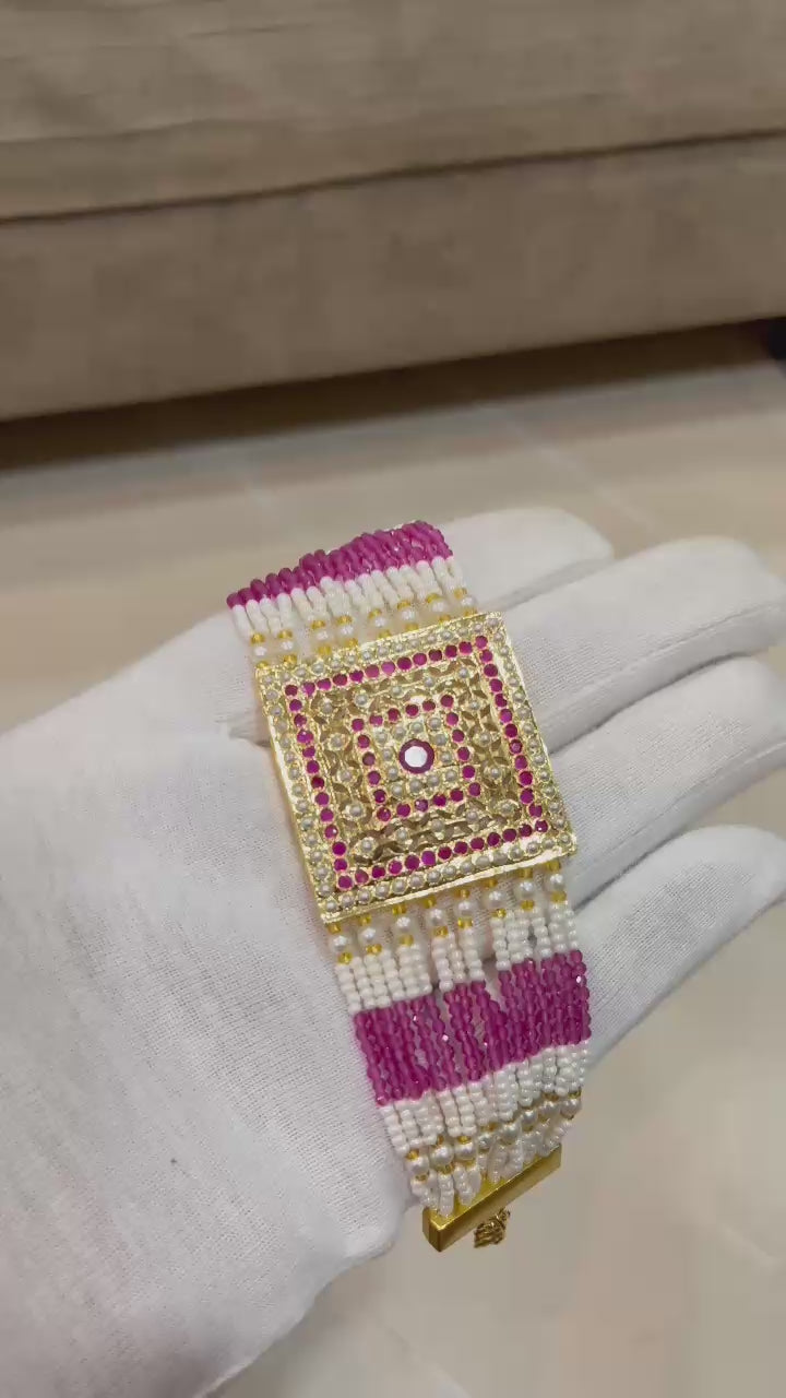 An Exquisite Masterpiece: The 'Shahi' Ruby and Pearl Multi-Strand Bracelet