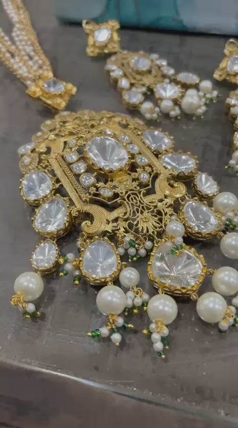 Royal Noor – Handmade Moissanite Fusion Necklace Set