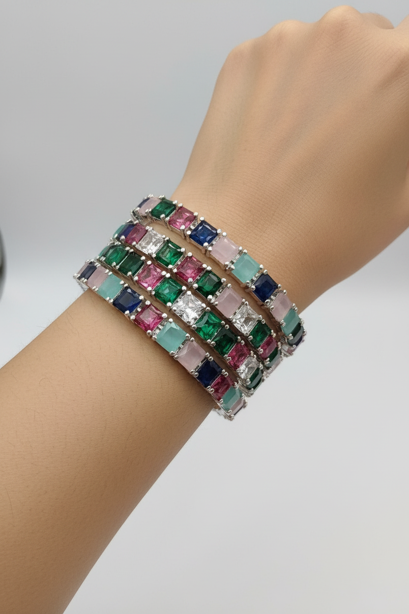 Royal Kundan Monalisa Bracelet – AAA CZ Finish