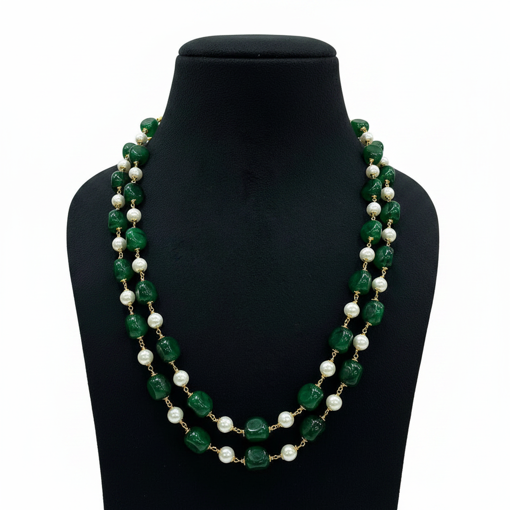Beautiful Double Line Monalisa Tumble Mala — Full Colour Range