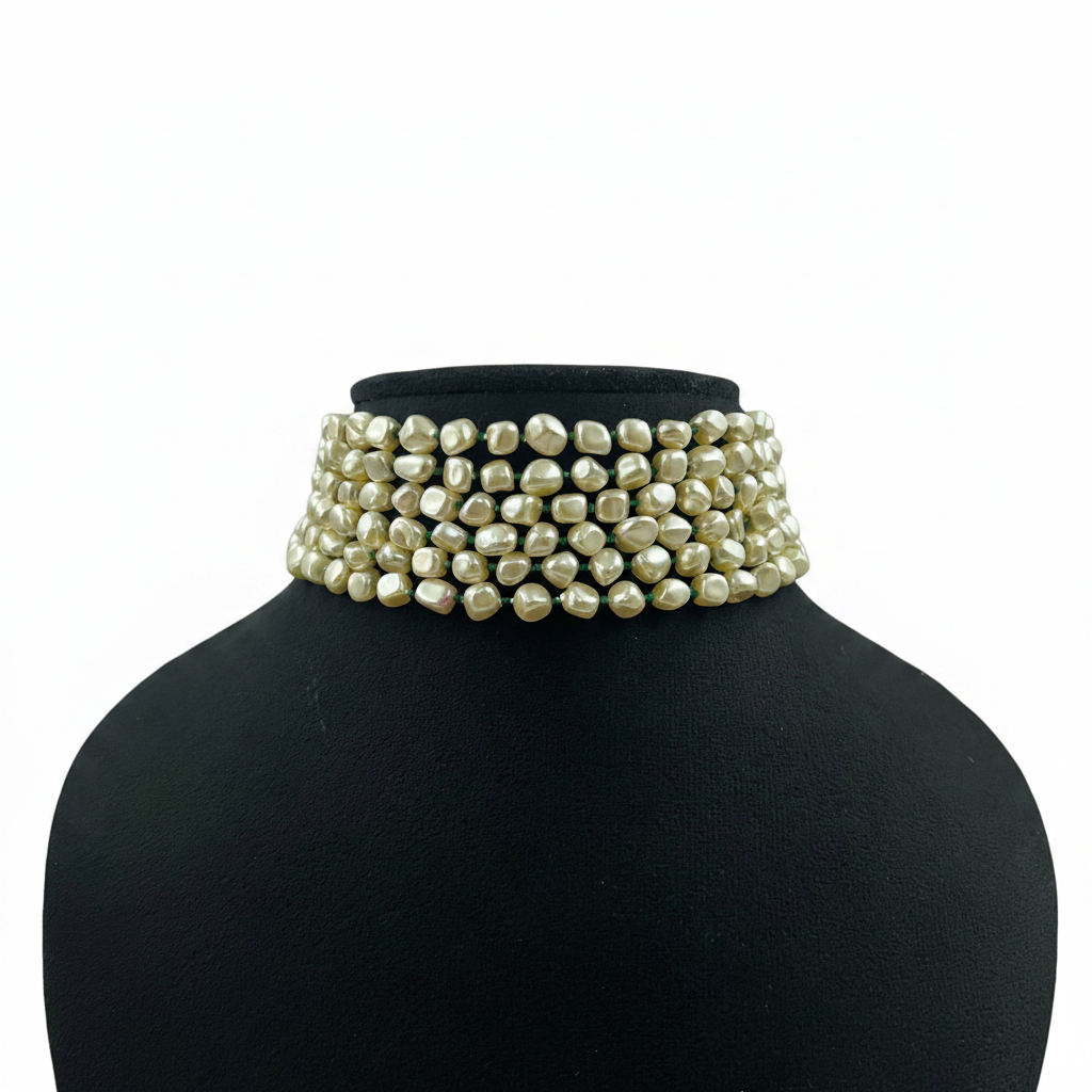 Beautiful Premium Quality Shell Pearl Choker — Available in 4 Colours